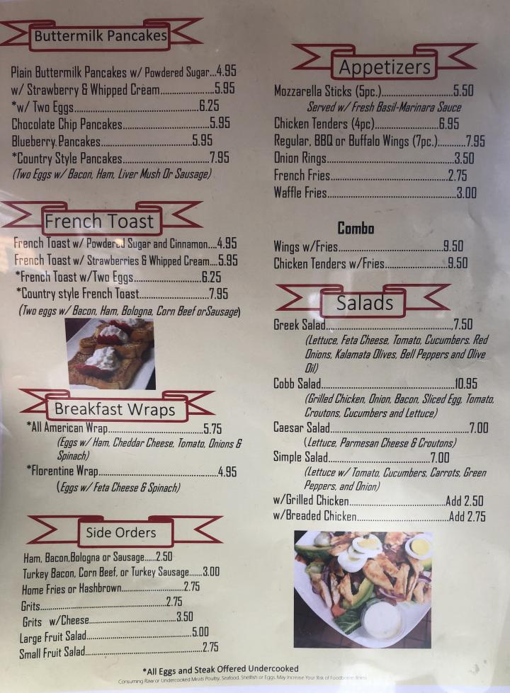 New York Diner - Charlotte, NC menu_pic