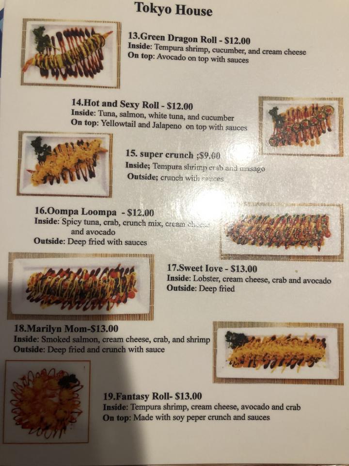 Tokyo House - Winder, GA menu_pic