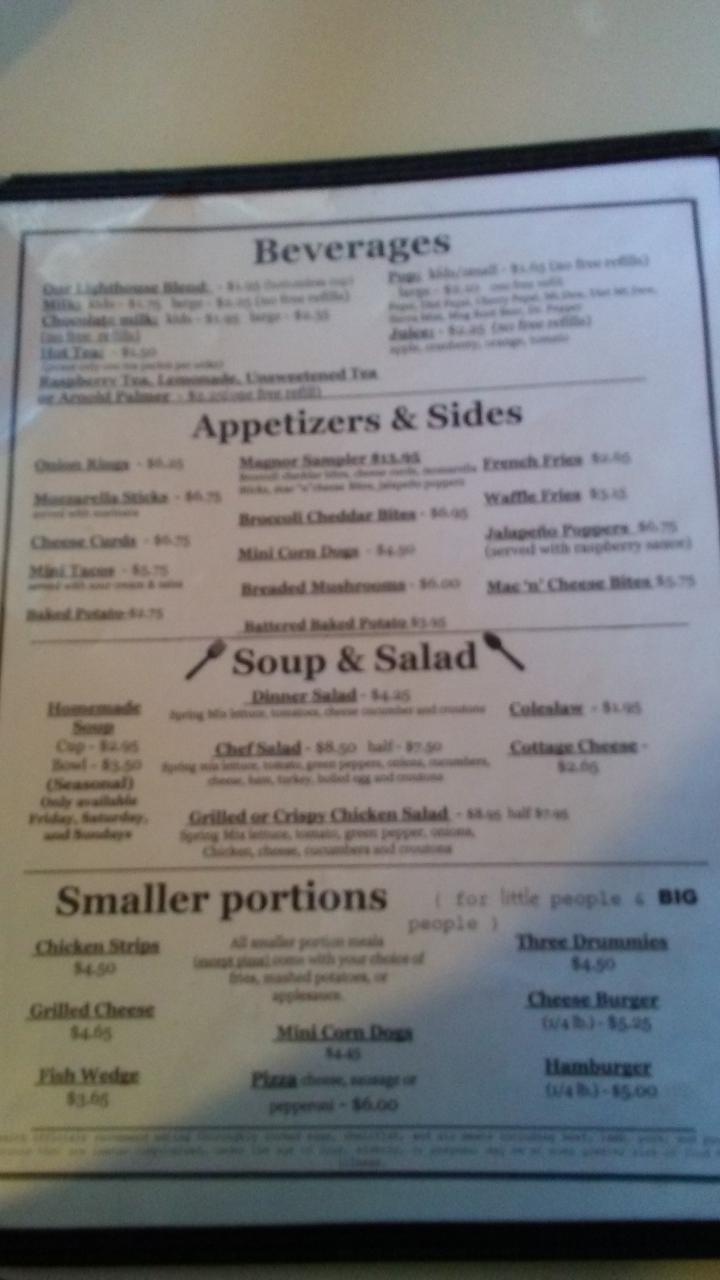 Lake Magnor Lighthouse - Clayton, WI menu_pic