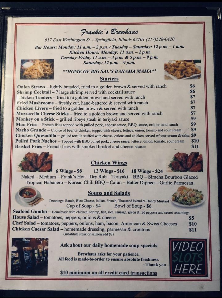 Brewhaus - Springfield, IL menu_pic