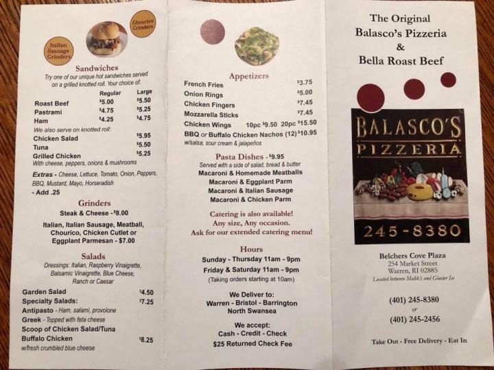 Balasco's Pizza - Warren, RI