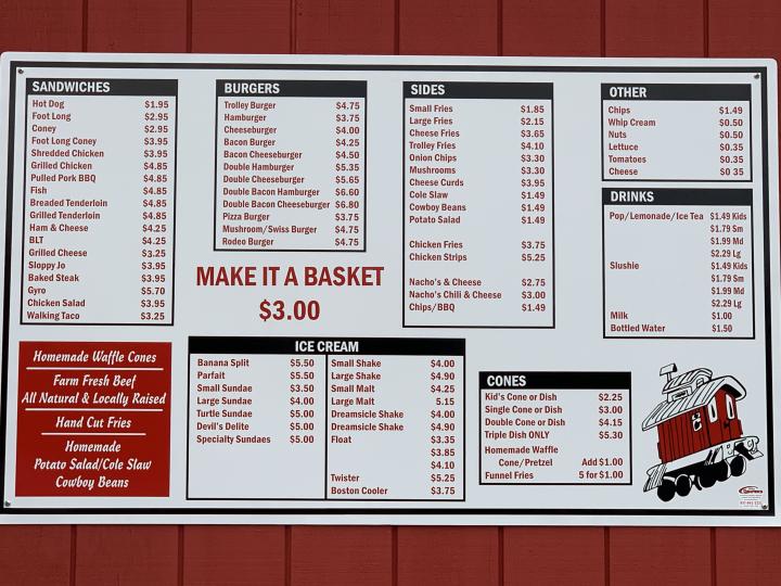 Town Trolley - Huntsville, OH menu_pic