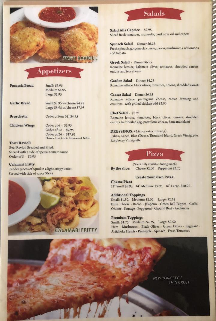 Figlios Pizzeria - San Antonio, TX menu_pic