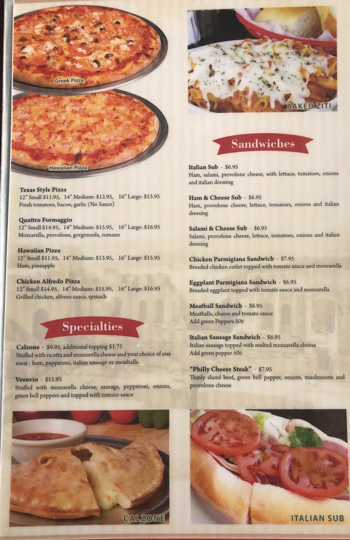 Figlios Pizzeria - San Antonio, TX menu_pic