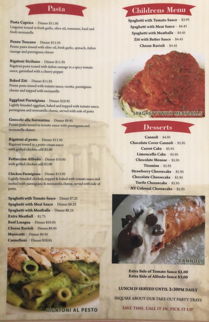 Figlios Pizzeria - San Antonio, TX menu_pic