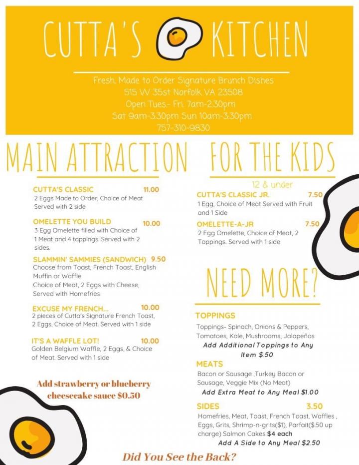 Cutta's Kitchen - Norfolk, VA menu_pic