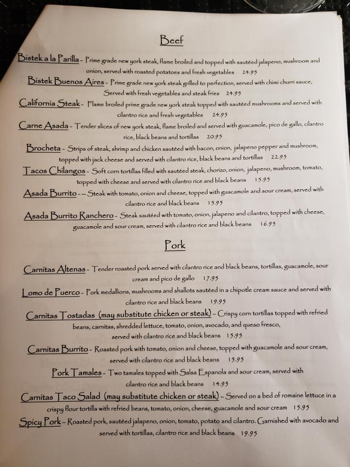 Cascada - Placerville, CA menu_pic