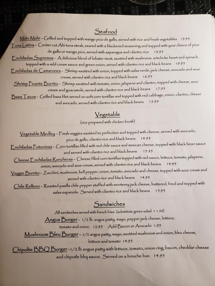 Cascada - Placerville, CA menu_pic