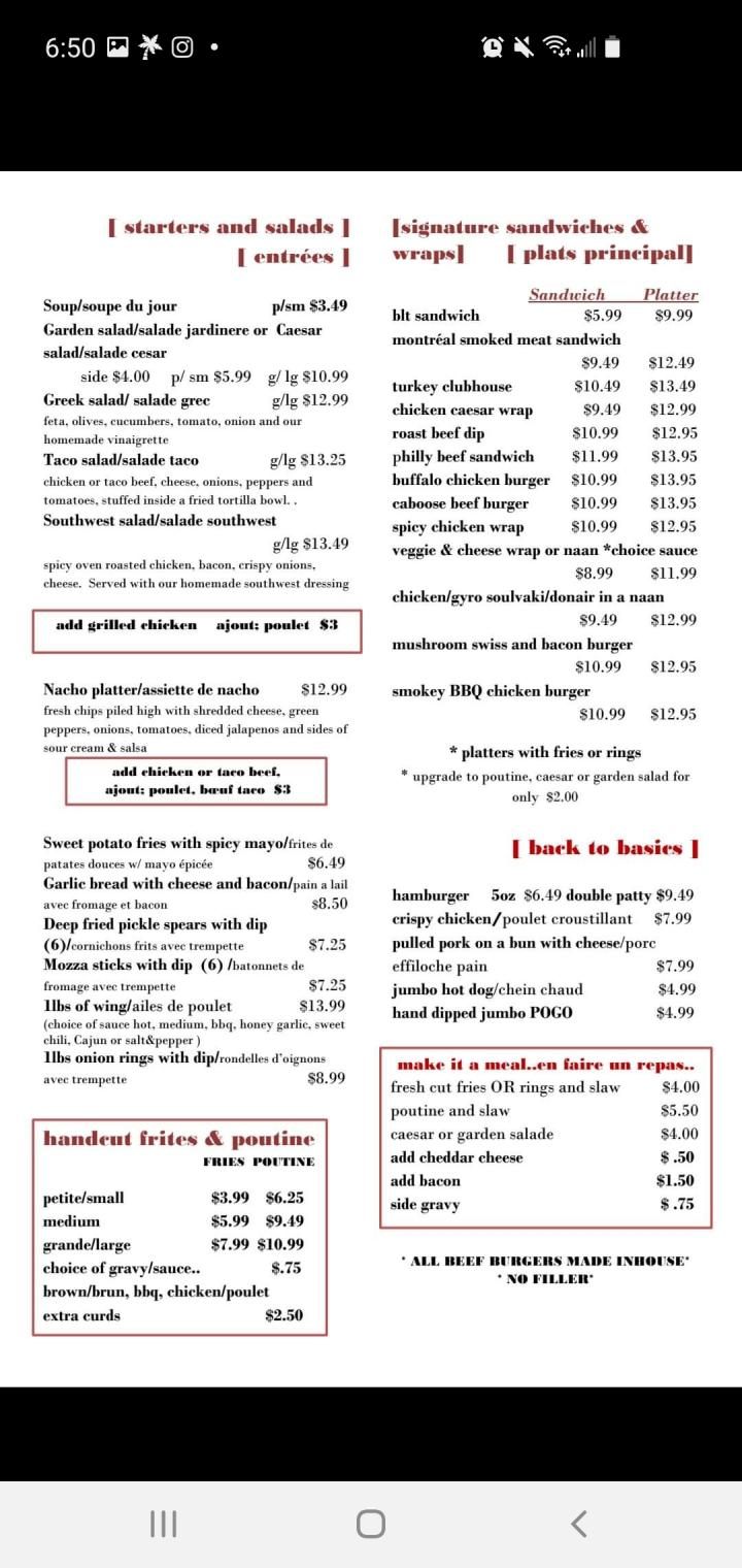 La Jonction - Campbells Bay, QC menu_pic