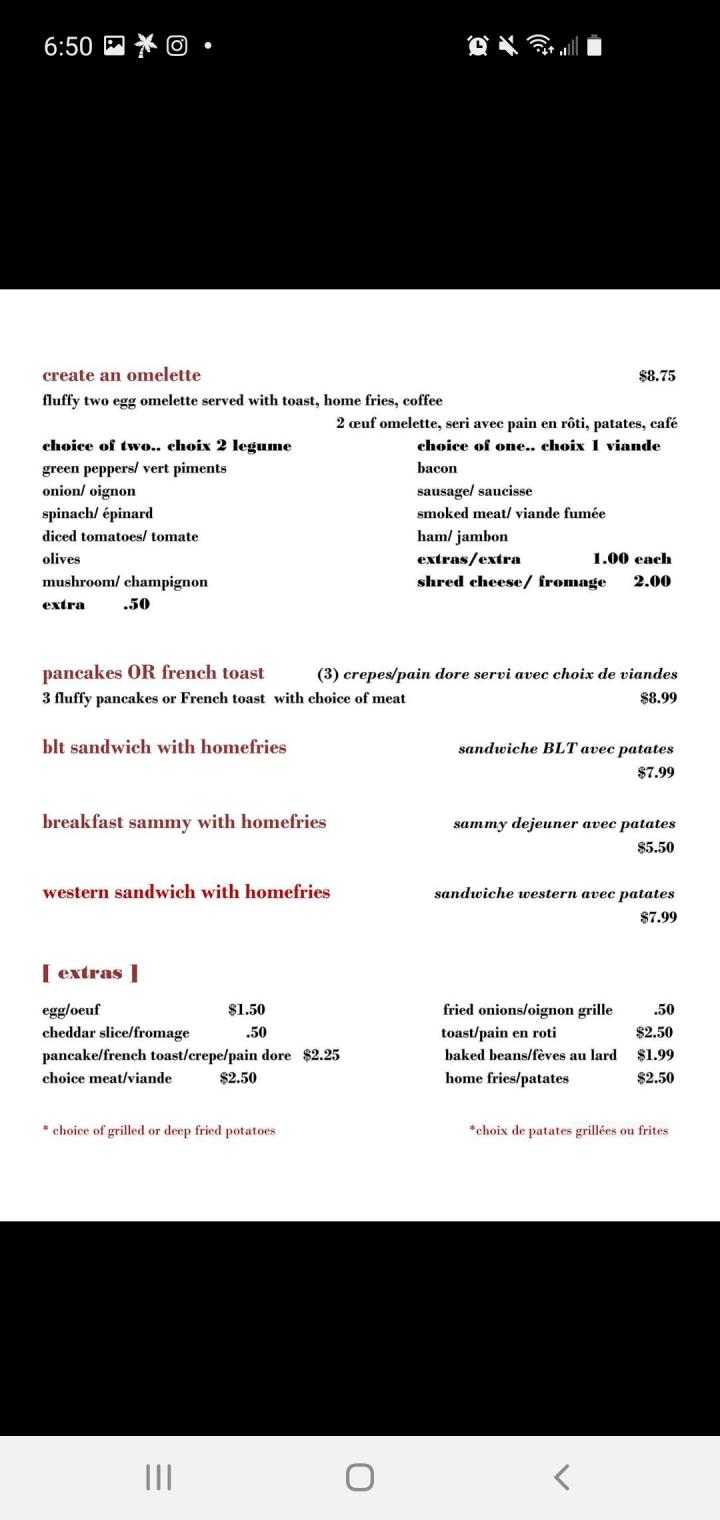 La Jonction - Campbells Bay, QC menu_pic