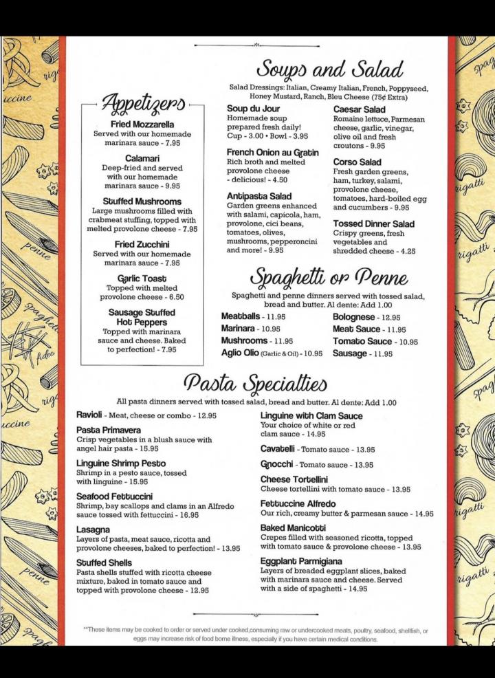 Corso's Italian Restaurant - North Olmsted, OH menu_pic
