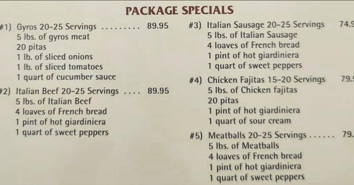Kismet - Frankfort, IL menu_pic