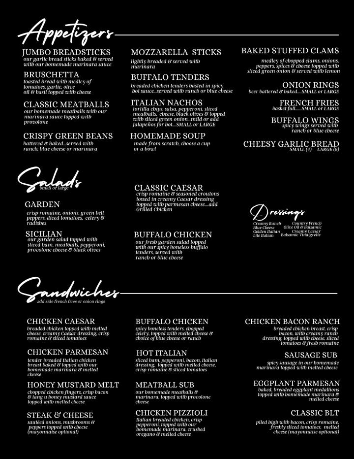 Mary's Pizza - Gorham, NH menu_pic