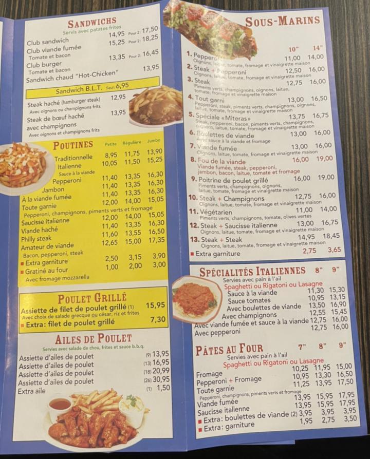 Miteras Pizzeria - Montreal, QC menu_pic