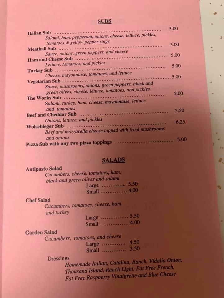 Ernestos Pizzeria - Harbor Beach, MI menu_pic