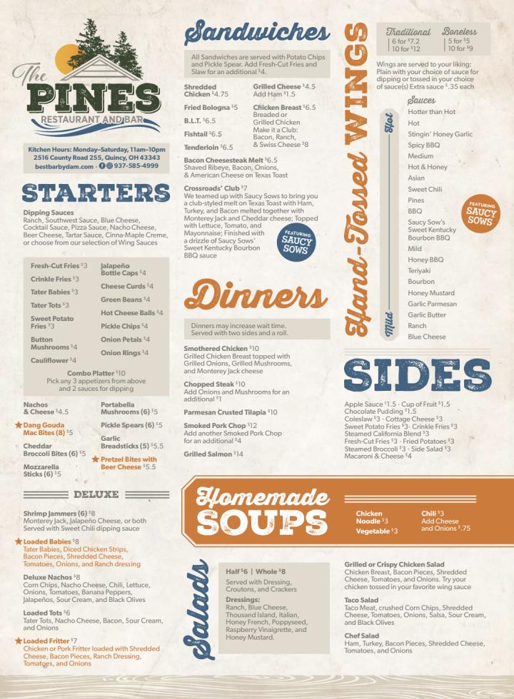 The Pines - Quincy, OH menu_pic