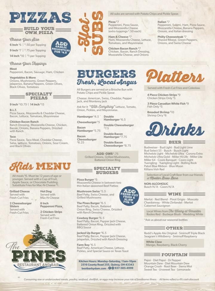 The Pines - Quincy, OH menu_pic