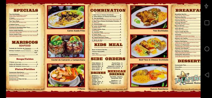 Jalapenos Authentic Mexican Food - St George, UT menu_pic