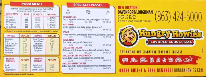 Hungry Howie's Pizza - Davenport, FL menu_pic