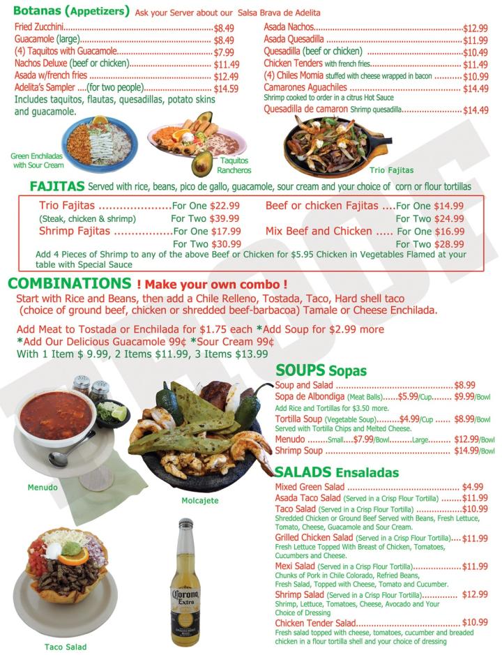 Adelita's Restaurant - Helendale, CA menu_pic