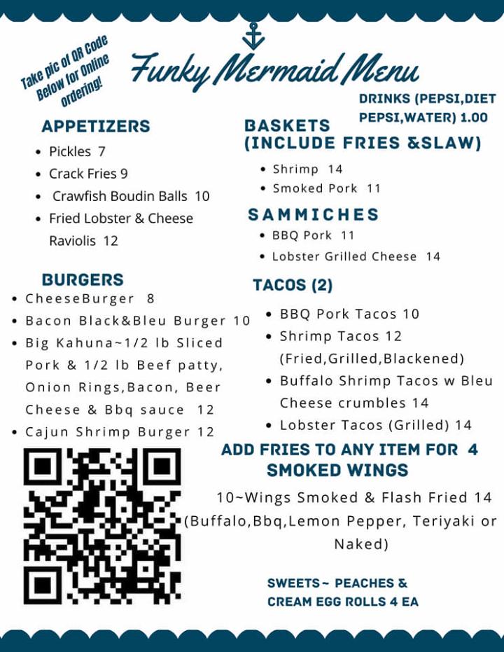 Funky Mermaid - Lynnhaven, FL menu_pic