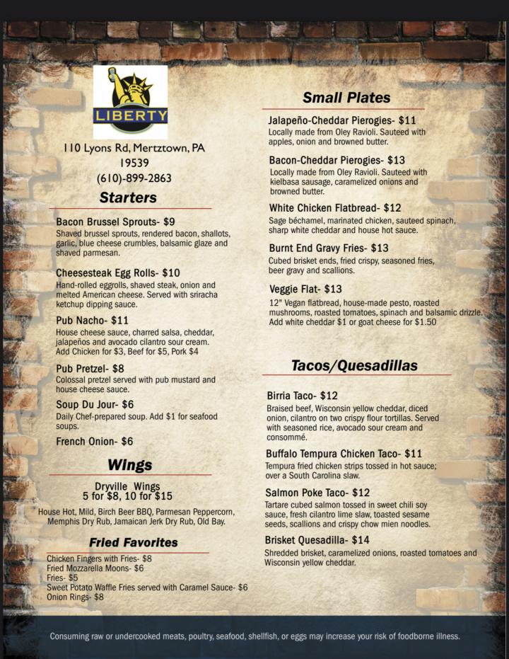 Liberty at Dryville - Mertztown, PA menu_pic