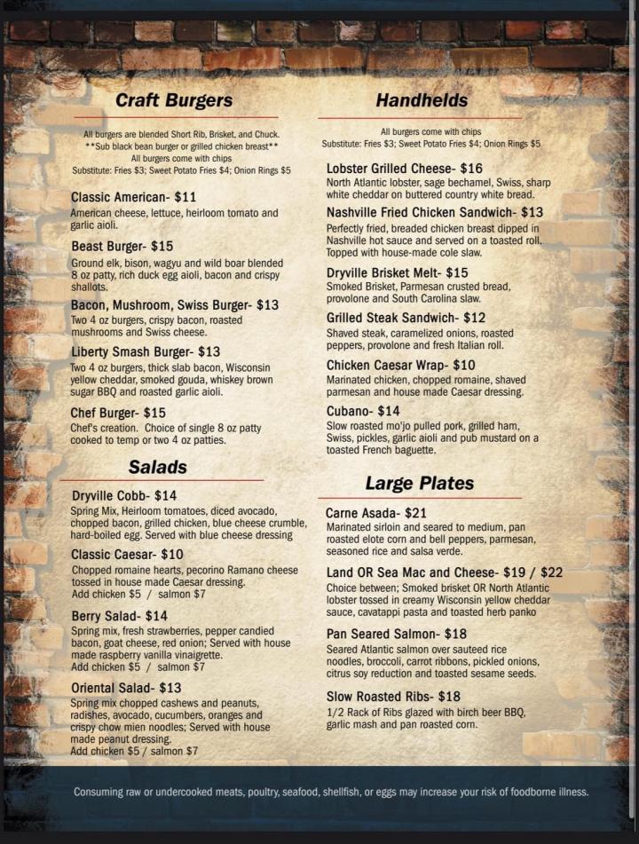 Liberty at Dryville - Mertztown, PA menu_pic