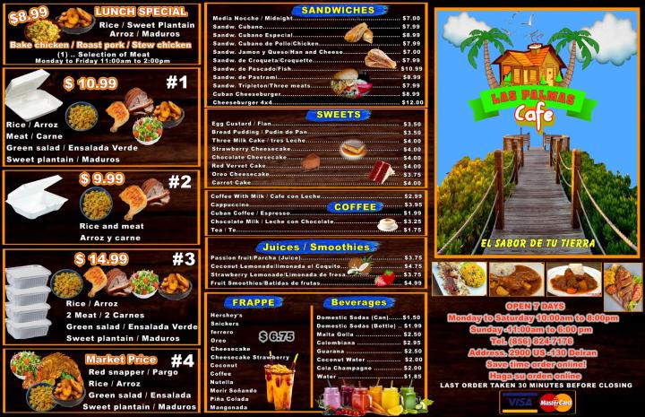 Las Palmas Cafe - Delran, NJ menu_pic