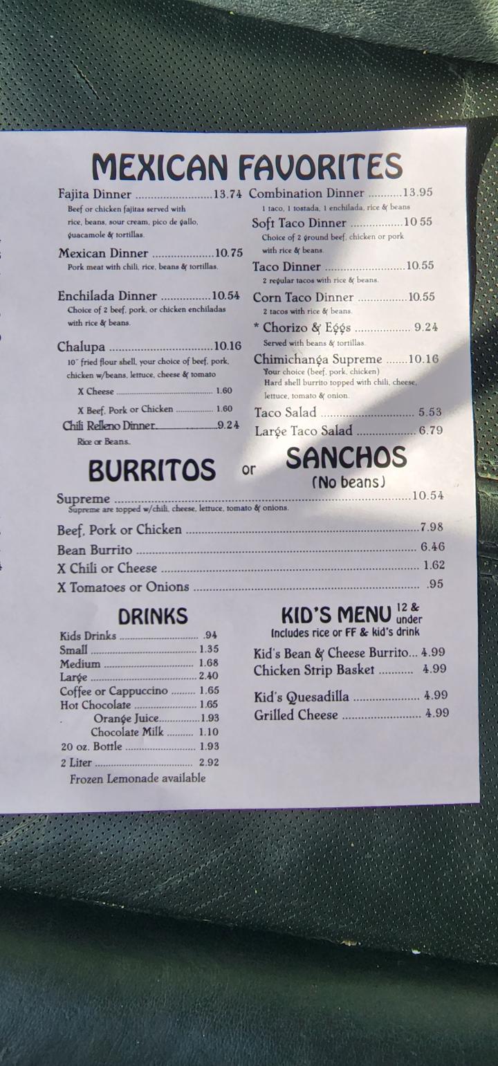 Anchor Away - Hutchinson, KS menu_pic