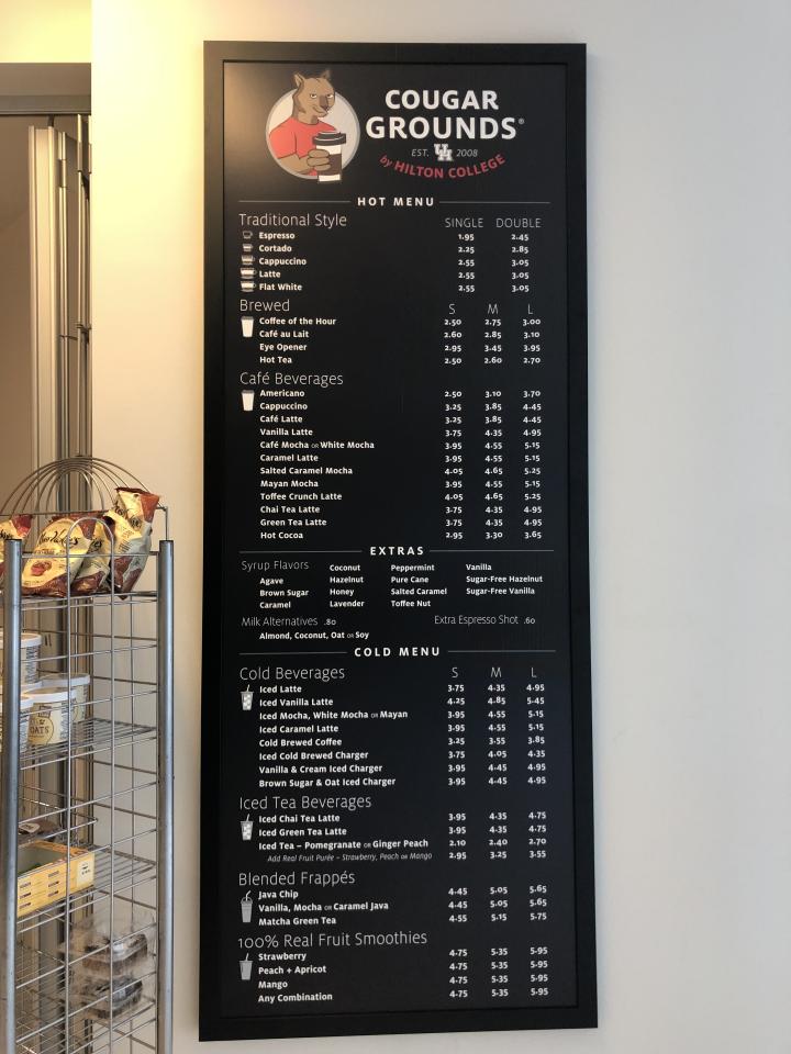 Cougar Grounds - Houston, TX menu_pic