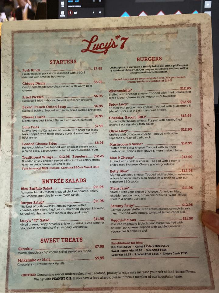 Lucy's #7 Burger Bar - Beloit, WI
