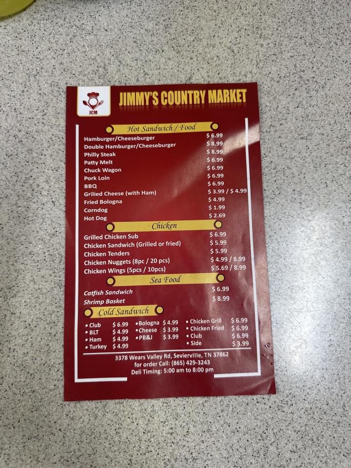 Wears Country Market & Grill - Sevierville, TN menu_pic