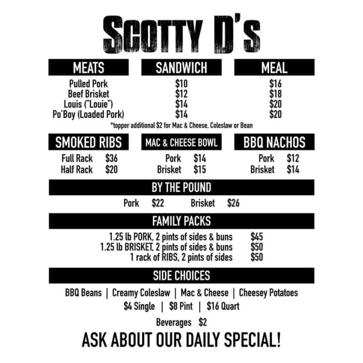 Scotty D's Built For Barbeque - Huron, SD menu_pic