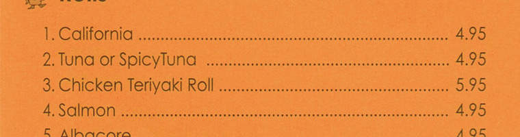 Sushiya Express - Isla Vista, CA menu_pic