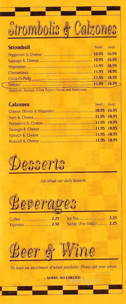 East Side Pizza - Portsmouth, VA menu_pic