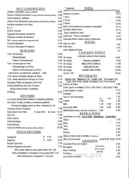 Brian's Roast Beef Deli - Herkimer, NY menu_pic