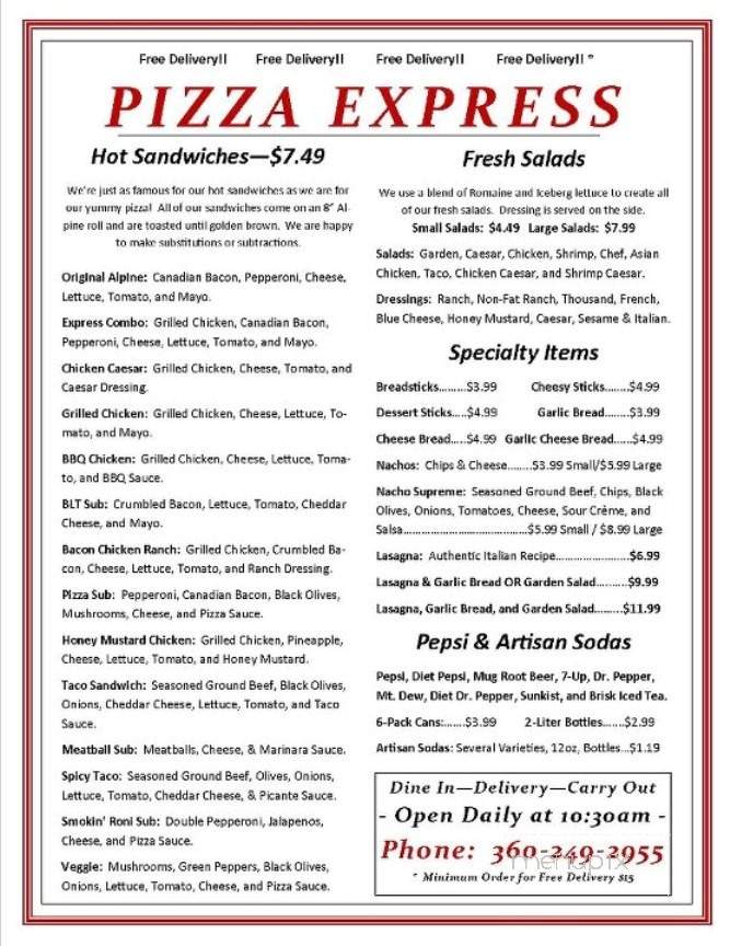 /4708506/Pizza-Express-Montesano-WA - Montesano, WA