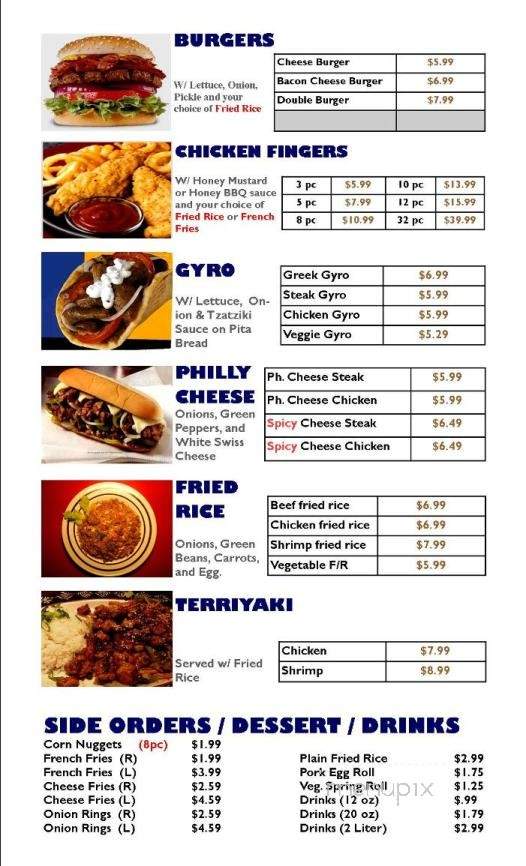 Wings Cafe - Statesboro, GA menu_pic