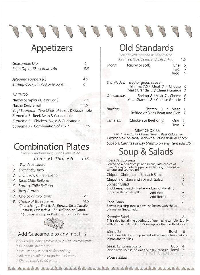 Lupe's Escape - Beaverton, OR menu_pic