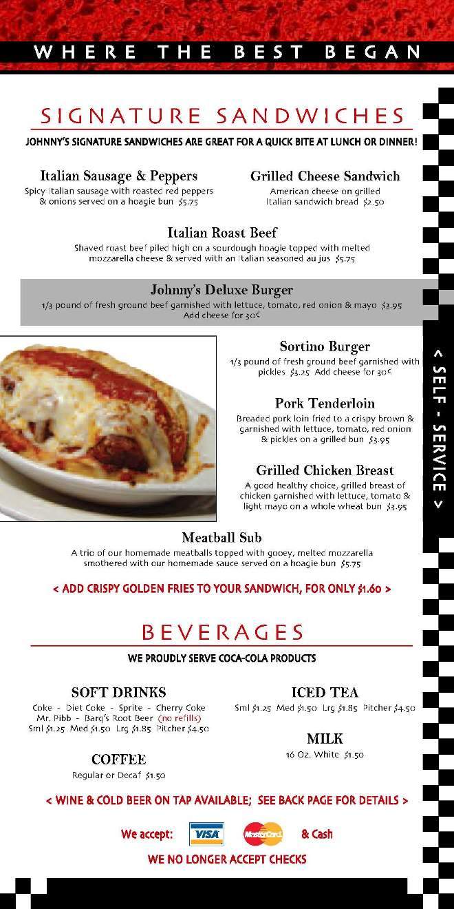 Johnny Sortino's Pizza Parlor - Omaha, NE menu_pic