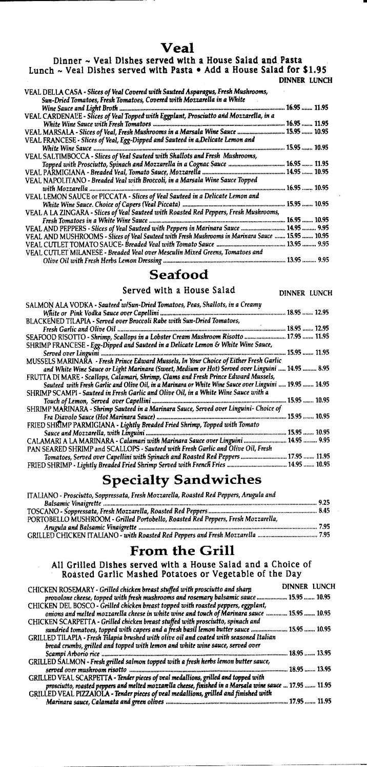 La Scarpetta Italian Restaurant - West Long Branch, NJ menu_pic