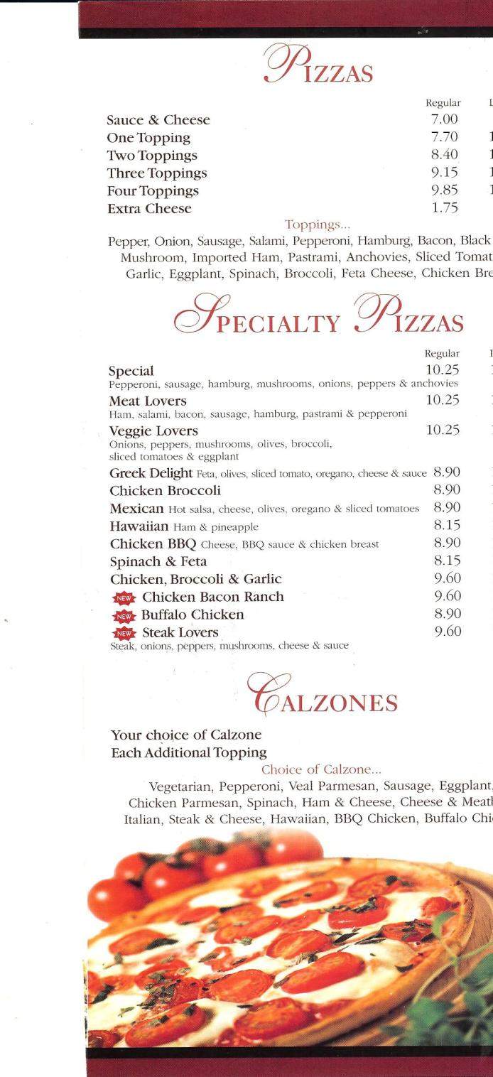Salem House Of Pizza - Salem, NH menu_pic