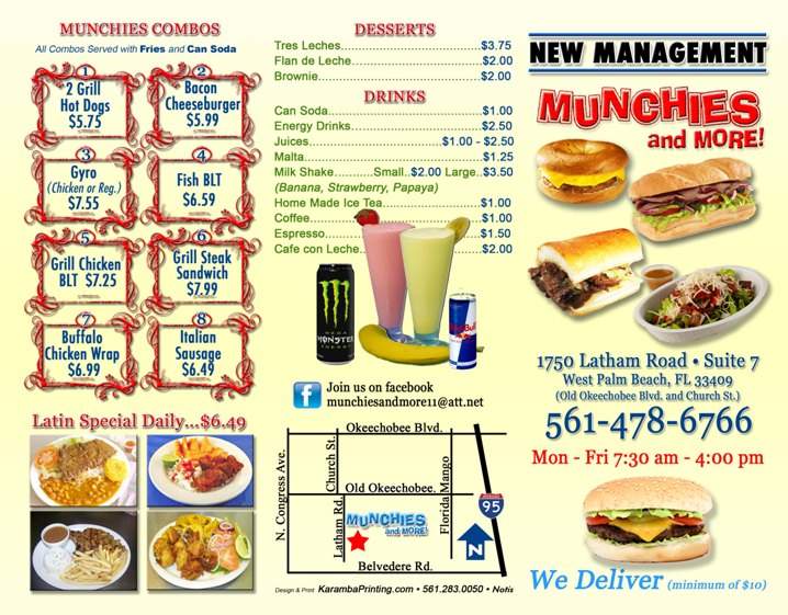 Munchies and More - West Palm Beach, FL menu_pic