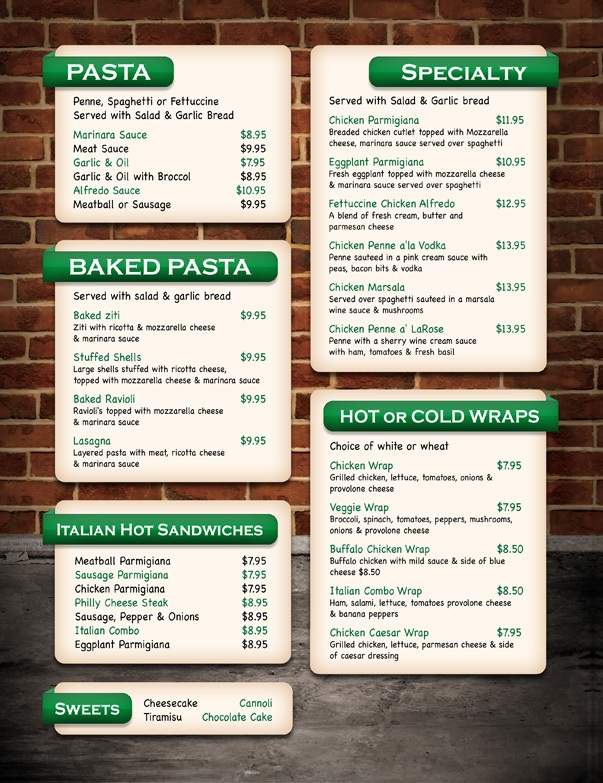 Backstreet Pizza - Oviedo, FL menu_pic