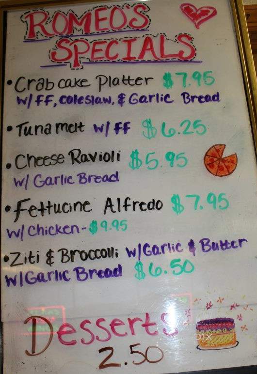 Romeo's Pizza Restaurant - Wilmington, DE menu_pic