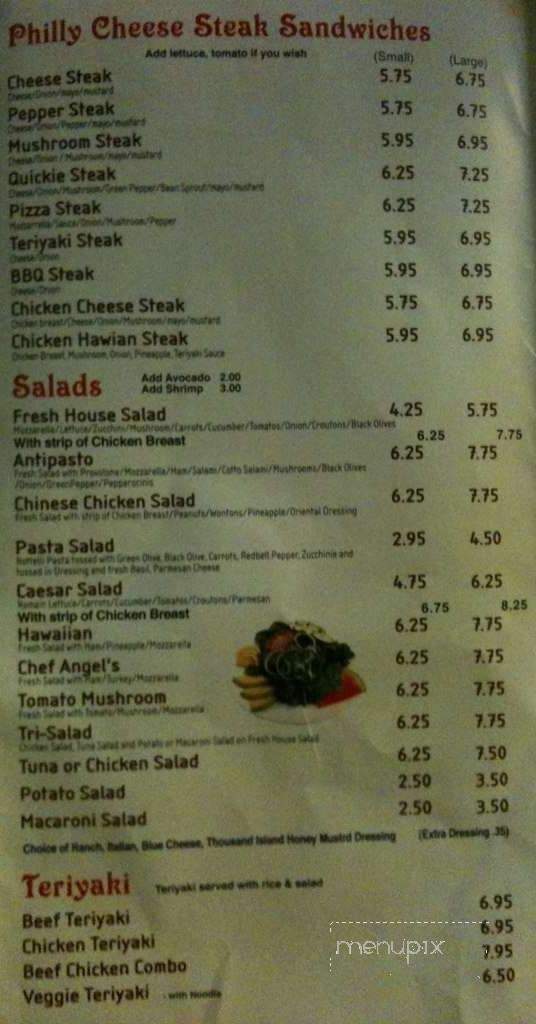Quickies Pizza & Subs - Studio City, CA menu_pic