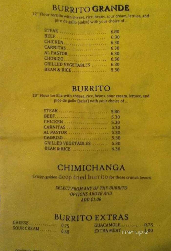 Casa Molina - Lynn, MA menu_pic