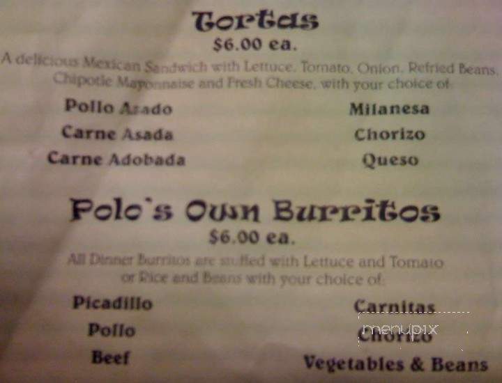 Iguanas Ranas Taqueria - Middletown, CT menu_pic