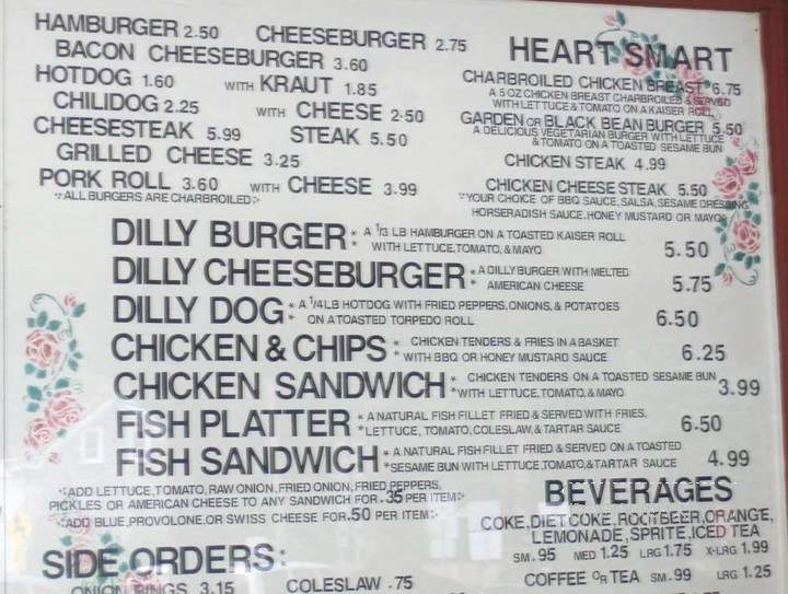 Dilly's Corner - New Hope, PA menu_pic