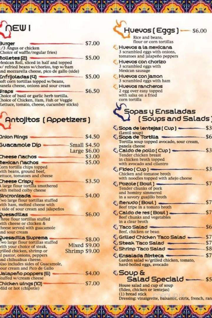 Habaneros Mexican Cuisine - Davenport, IA menu_pic